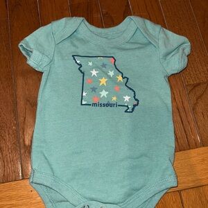 Missouri Star Print Kids Bodysuit - Teal
